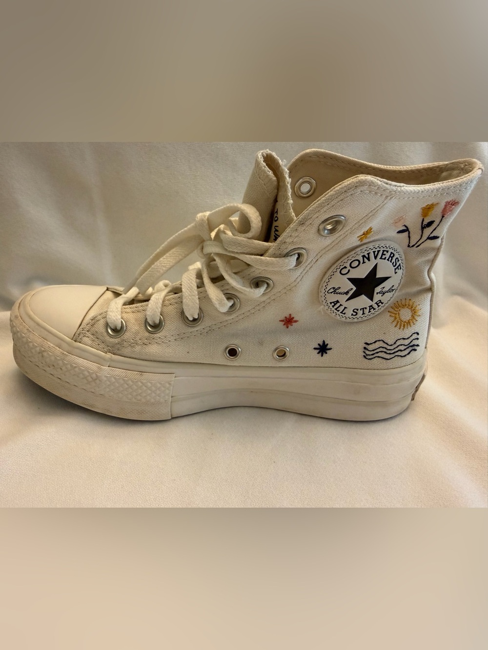 Converse Kids 4.5/Womens 6 Platform It’s Okay To Wander High Top Shoes